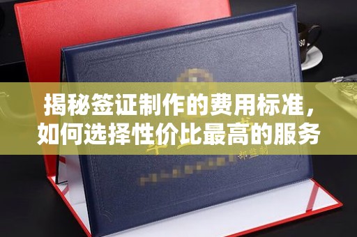 永吉揭秘签证制作的费用标准，如何选择性价比最高的服务？